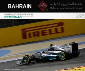 пазл Нико Росберг - Mercedes - 2014 Гран-при Бахрейна, 2º классифицируются